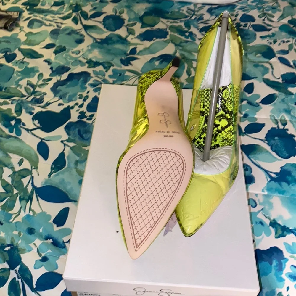 Jessica Simpson Neon Python Pumps - Picture 3 of 4